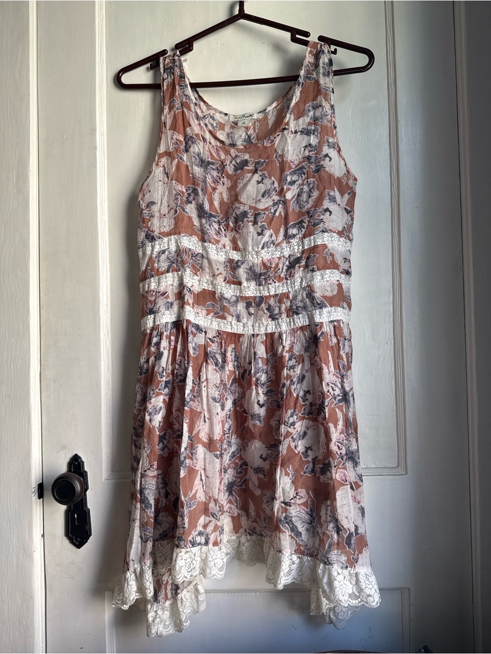 Simply Noelle Blush Pink Floral Lace-Trim Sundress
